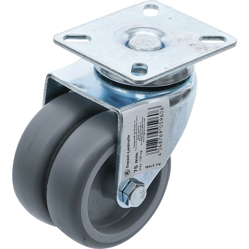 Roue pivotante ø 75 mm bgs diy 81946