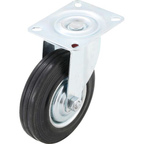 ROUE PIVOTANTE AVEC SOCCLE À VISSER Ø125 MM BGS DIY 80957