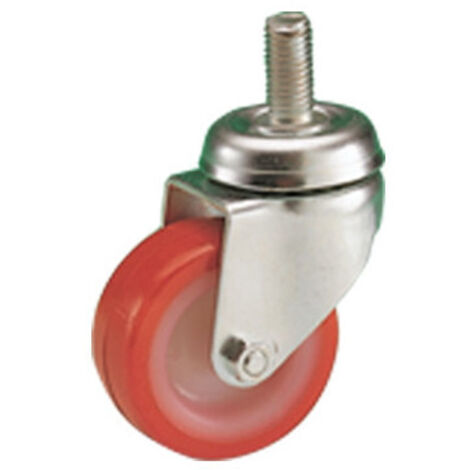 Roue pivotante en polyuréthane Ø 50 mm – fixation 10x30 mm – fourche A.652