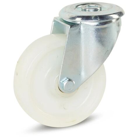 Roue pivotante - MESO - Nylon - Trou central - 100mm - 200kg