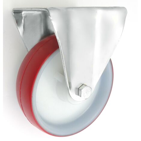 ROUE PLASTIQUE + POLYURÉTHANE 160 MM BOÎTIER FIXE 43BC - KL160 43BC