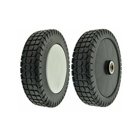 Roue Plastique Sur Roulement Plastique Adaptable Pour Castelgarden - ø: Ext: 200mm, Alésage: 11,65mm - Livrée Avec Enjoliveur