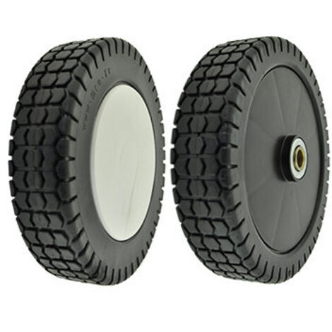 Roue Plastique Sur Roulement Plastique Adaptable Pour Castelgarden - ø: Ext: 200mm, Alésage: 11,65mm - Livrée Avec Enjoliveur