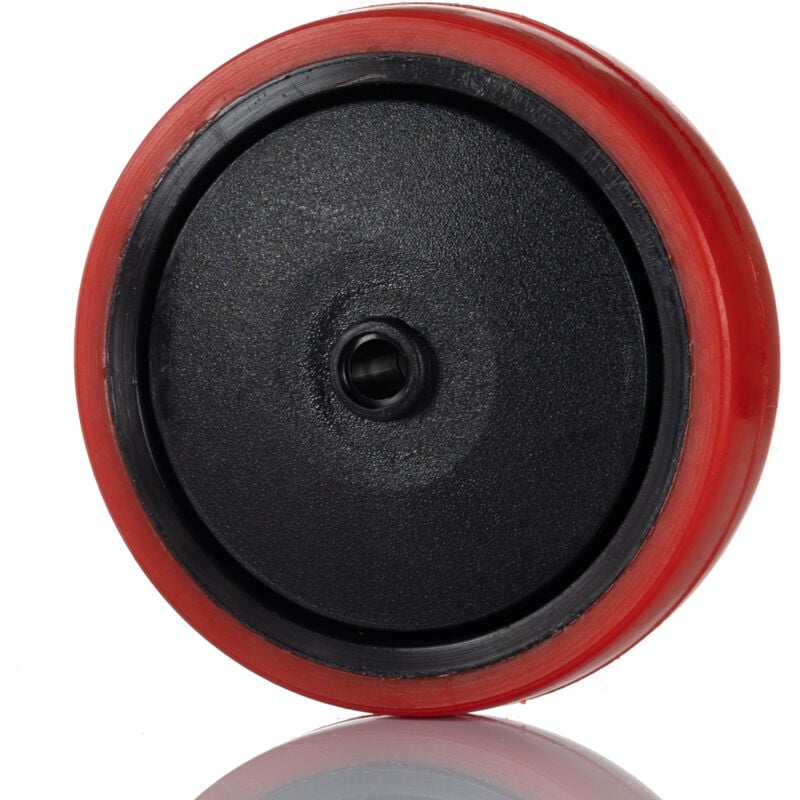 Roue de chariot , Polyuréthane Orange 125mm x 30mm, alésage 10mm, longueur 49mm, Roulement à bille, Capacité de 150kg ( Prix pour 1 )