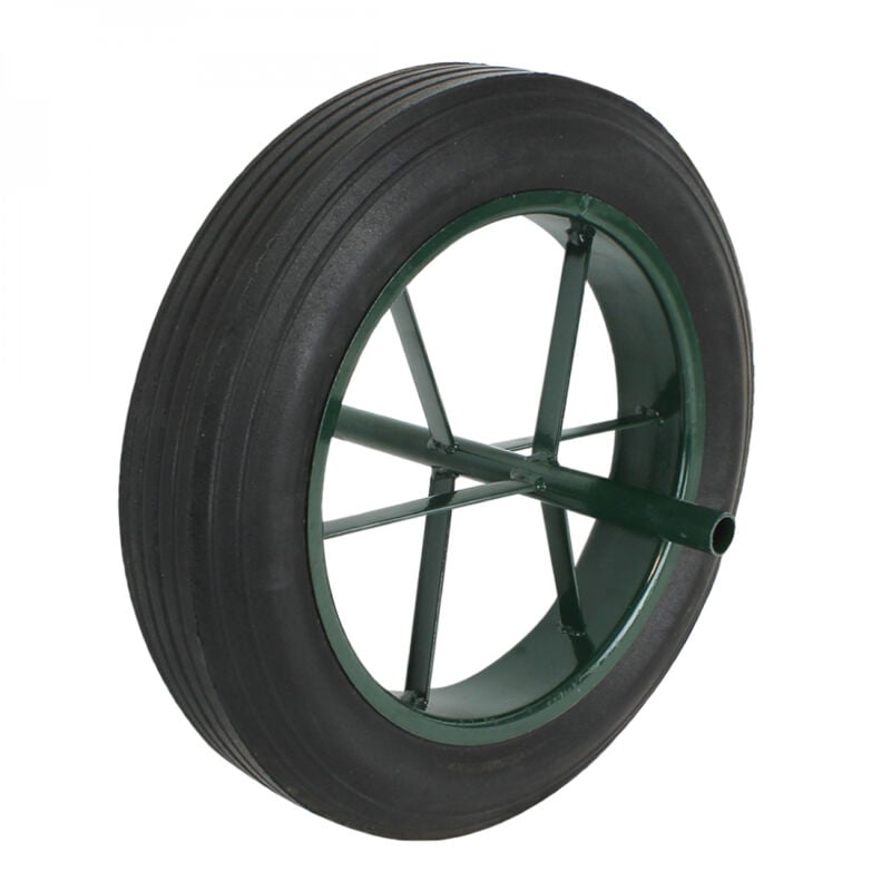 Linxor - Roue pleine pour brouette - ø 38.5 x 6.5 cm - Axe 20 mm