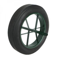 Roue Pleine Pour Brouette Linxor - Ø40cm, Axe 20mm | Caoutchouc Dur, Charge 180kg | Usage Intérieur/Extérieur