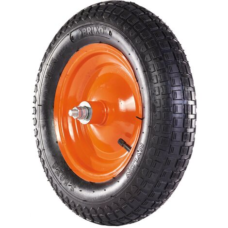 Roue pneumatique pour fauteuil roulant 350x80 Hub 116 mm Brixo