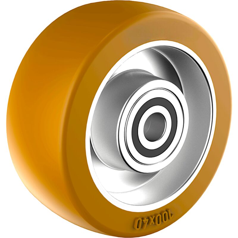 2gt Roues Et Roulettes - Roue polyuréthane jante aluminium 82 x 34 alésage 17 longueur de moyeu 34 mm