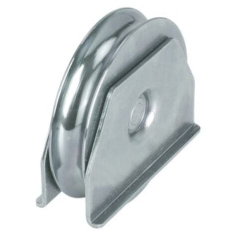 COMBI ARIALDO roue pour portails support ouvert 1 roulement Rainure ronde de 80 mm