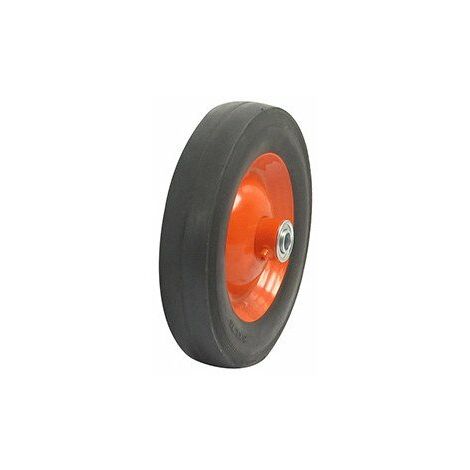 Roue Pro En Acier Sur Roulement Moyeu Déporté Adaptable Pour Lawn Boy Couleur Orange, Avec Graisseur - Profil Lisse - ø: Ext: 20