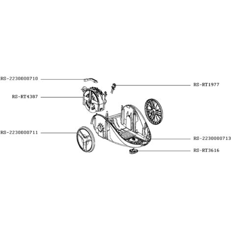 Roue (repère RS-2230000711) (RS-2230000711) Aspirateur ROWENTA, TEFAL