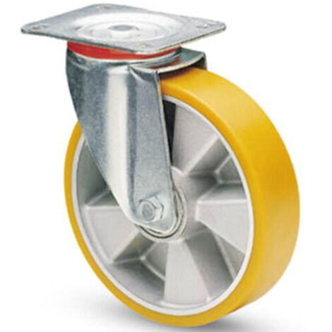 Roue Revolante Avec Revêtement En Polyuréthane Avolan Sh A 91 Aluminium Nucléaire -150 Mm -