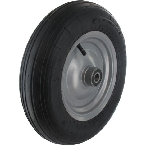 Roue sur roulement à bille 350x8 – Roue complète pour remorque – Poids 2,5kg – Utilisation optimale pour terrains accidentés