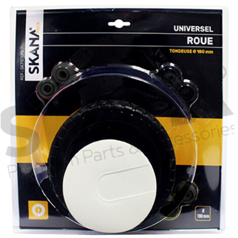 Roue Universelle ø 180 Mm. Avec Enjoliveur Et Jeux De Bagues. Pour ø D'axe : 8, 10 Ou 12 Mm.