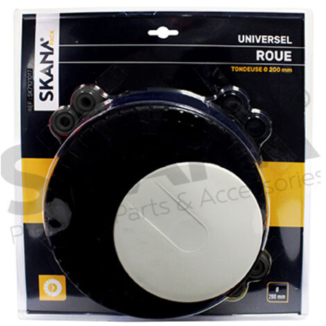 Roue Universelle ø 200 Mm. Avec Enjoliveur Et Jeux De Bagues. Pour ø D'axe : 8, 10 Ou 12 Mm.