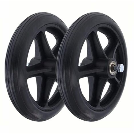 Roues Avant de Fauteuil Roulant Roulette Avant de 17cm Antidérapantes PVC Roulette Avant Roue Solide Avant Lot de 2(17cm(7inch))