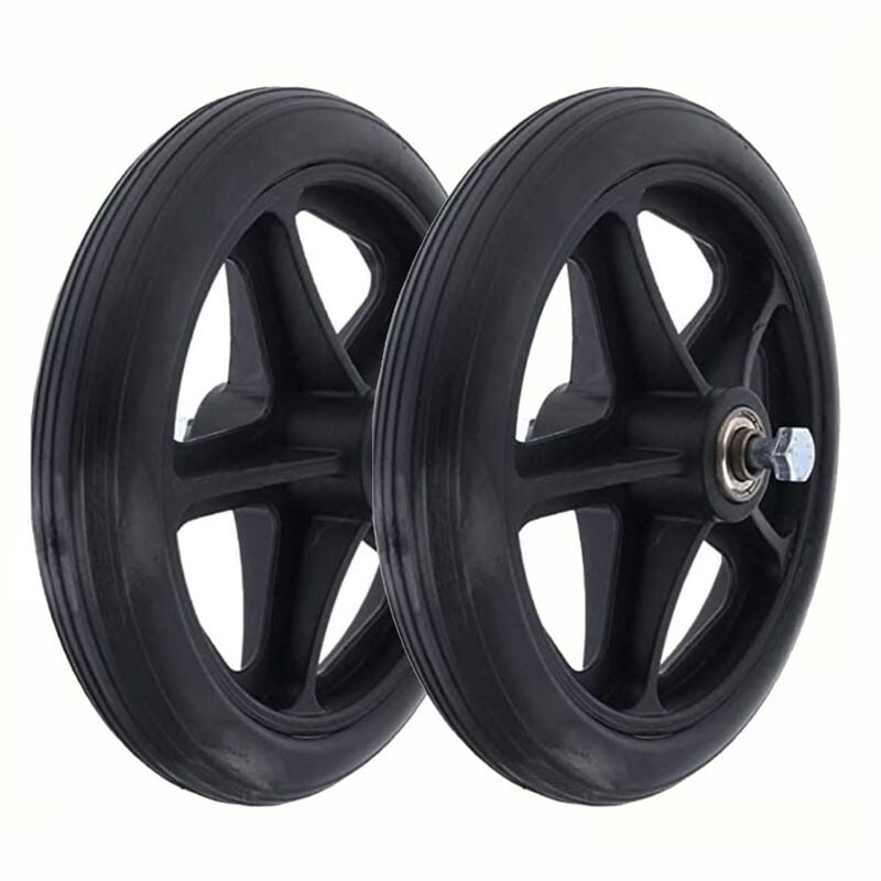 Roues Avant de Fauteuil Roulant Roulette Avant de 20cm Antidérapantes PVC Roulette Avant Roue Solide Avant Lot de 2(20cm(8inch))
