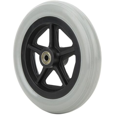 Roues avant de fauteuil roulant, roulette avant de 7 pouces, roues en caoutchouc antidérapantes désactivées, remplacement de roue pour fauteuils roulants, déambulateurs, marcheurs
