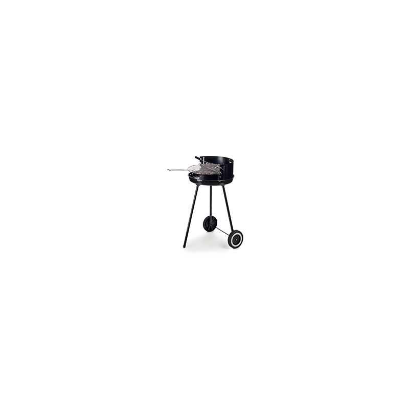 Sans Marque - Chariots barbecue a charbon avec anse et roues 42.5x41.5x71cm - noir - noir