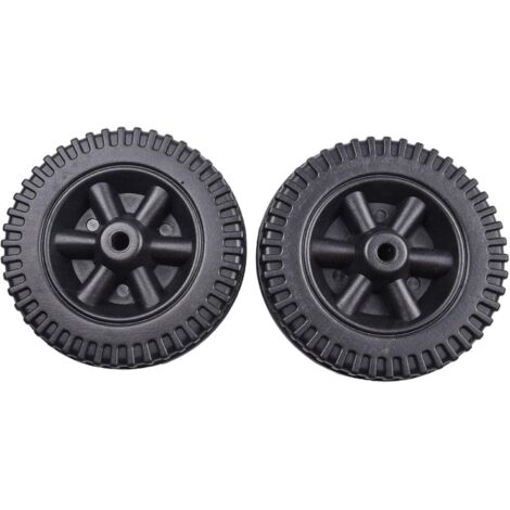Roues de gril en plastique de 15,2 cm pour barbecues à gaz Charbroil multi-marques, roulettes de rechange de 152 mm de diamètre pour trou de 8 à 10 mm (noir)