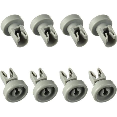 Roues de Lave-vaisselle Universelles pour la Plupart des Lave-vaisselle Standard Roue du Panier Supérieur Pièces de Rechange Compatibles avec AEG, Favorit, Privileg, Zanussi, Juno (Lot de 8)