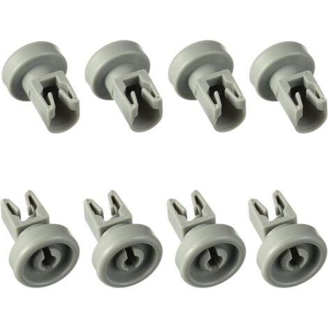 Roues de Lave-vaisselle Universelles pour la Plupart des Lave-vaisselle Standard Roue du Panier Supérieur Pièces de Rechange Compatibles avec AEG , Favorit , Privileg , Zanussi , Juno (Lot de 8)