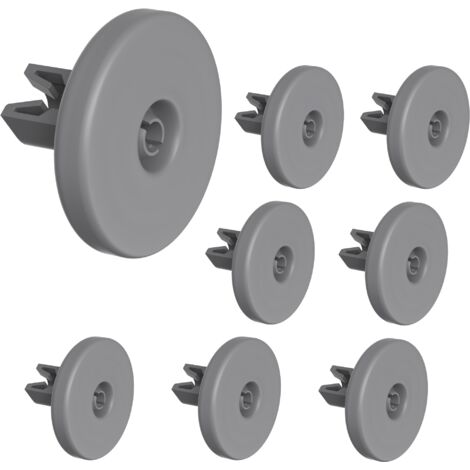 Roues de lave-vaisselle universelles pour panier inférieur [Lot 8] Pièces de rechange compatible avec AEG Candy Electrolux Faure Ikea