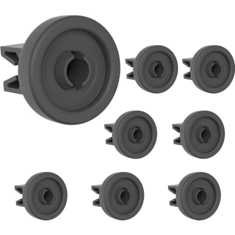 Roues de lave-vaisselle universelles pour panier supérieur [Lot 8] Pièces de rechange compatible avec AEG Candy Electrolux Faure Ikea