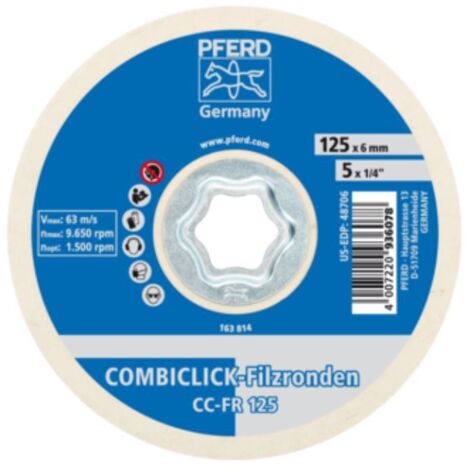 Roues de polissage en feutre PFERD 936078 125 mm