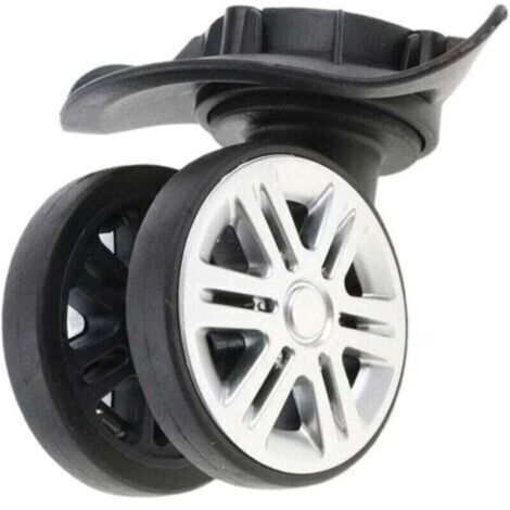 Roues de rechange à double roulement, roues pour valises à roulettes, pivot à 360°, pièces de rechange, roulettes pivotantes pour bagages, roues de remplacement, accessoires, pièces détachées, FLITI