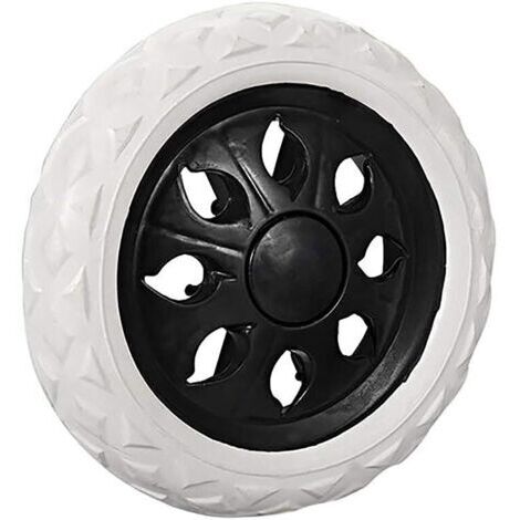 Roues de rechange pour chariot de courses, extérieur en mousse gaufrée blanche pour chariot, chariot à main, chariot à bagages et vélo (noir)