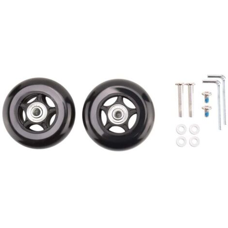 Roues de Rechange pour Valise 80mm Diamètre Universel Roulement à Billes