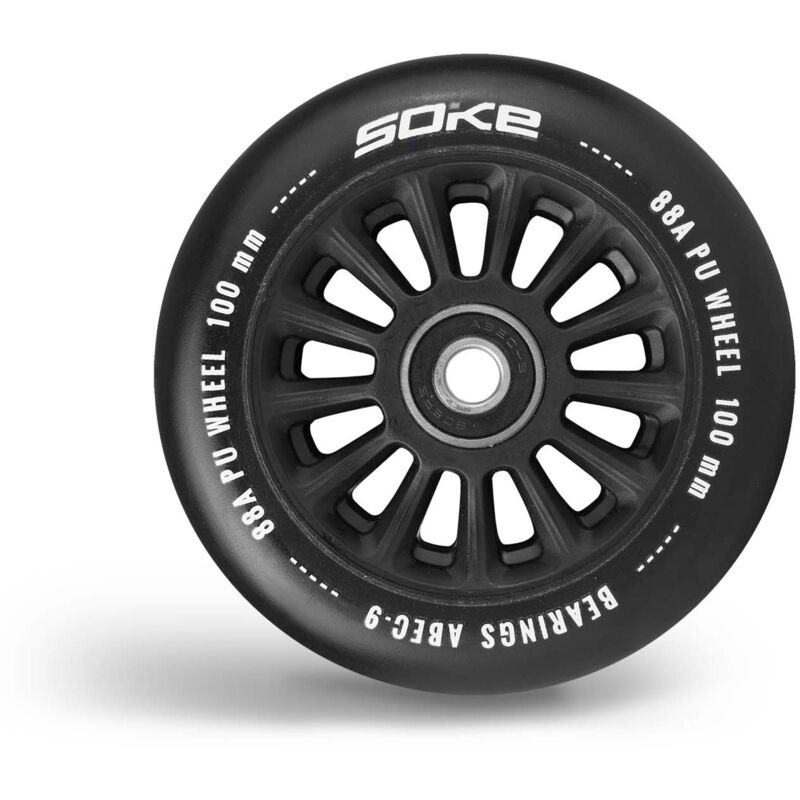 Roues de scooter W100 mm noires 2 pcs