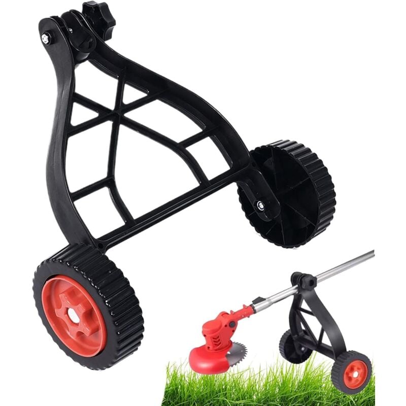 Ej.life - Roues de Support pour Coupe-Bordures, débroussailleuse à conducteur Marchant, Roues de Support Ajustables Accessoires pour Coupe-Bordures