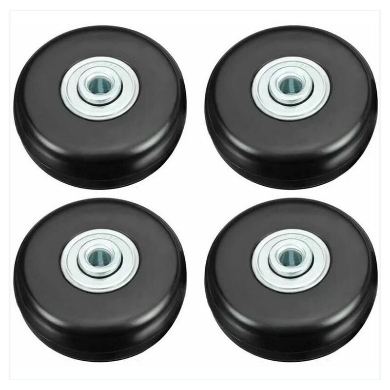 Treetalk - Roues de valise, roulettes de réparation de bagages robustes de 50 mm Roues pivotantes de rechange universelles silencieuses en caoutchouc