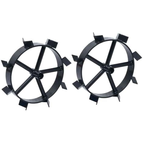 Roues métalliques pour cultivateur à essence 6,5 ch 2 pcs