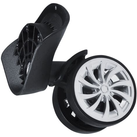 Roues pivotantes de rechange en plastique pour valises et bagages.