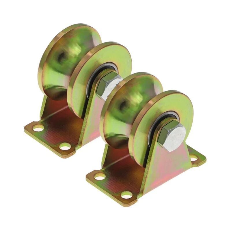 Roues pour Portail Coulissant 50mm, Roues en Acier avec Rainure en u, Roue à Rainure en u pour Voie Inversée, Machine Industrielle