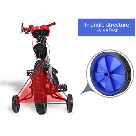 Roues stabilisatrices réglables pour vélo 12-20 pouces - Équilibreur pour enfants - Lot de 2 (Bleu)
