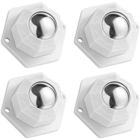 Roues Universelles Rotation À 360 Degrés Poulies Collantes Pour Bacs Roulettes Adhésives De Remplacement 4 Pièces