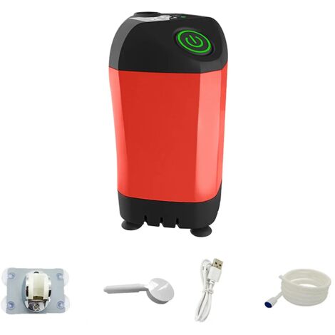 (Rouge 3600 mAh Basique) Douche électrique portable pour le camping, étanche IPX7, avec affichage de la température, idéale pour la randonnée, le trekking, les voyages, la plage et le bain des animaux