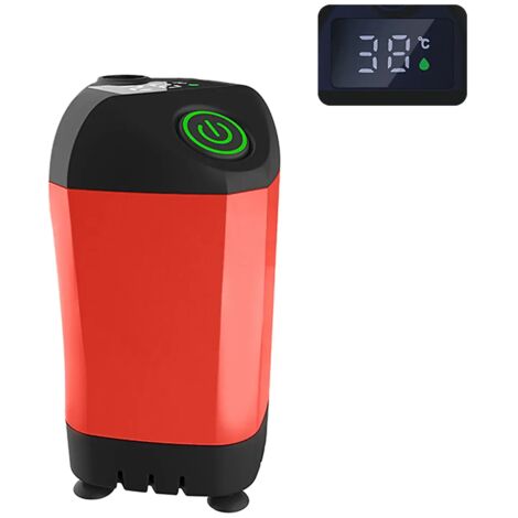 (Rouge 3600 mAh) Douche électrique portable pour le camping, étanche IPX7, avec affichage de la température, idéale pour la randonnée, le trekking, les voyages, la plage et le bain des animaux.