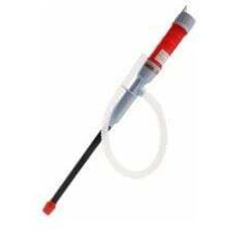 Rouge Electrique Pompe à Siphon de Transfert Batterie Liquide l'eau Pompe à Piles Tuyau de Siphon Essence Gaz Carburant Pompe Main Aspiration