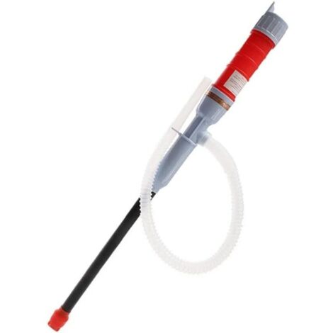 Rouge Electrique Pompe à Siphon de Transfert Batterie Liquide l'eau Pompe à Piles Tuyau de Siphon Essence Gaz Carburant Pompe Main Aspiration
