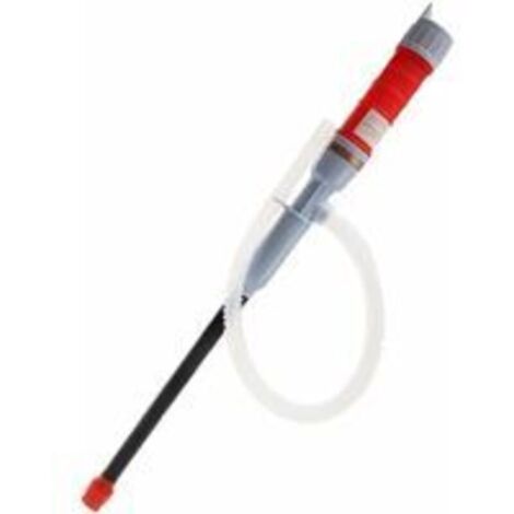 Rouge Electrique Pompe à Siphon de Transfert Batterie Liquide l'eau Pompe à Piles Tuyau de Siphon Essence Gaz Carburant Pompe Main Aspiration