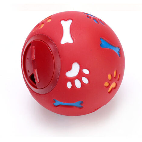 Rouge Jouet Croquettes Distributeur pour Chat, Jouet Intera