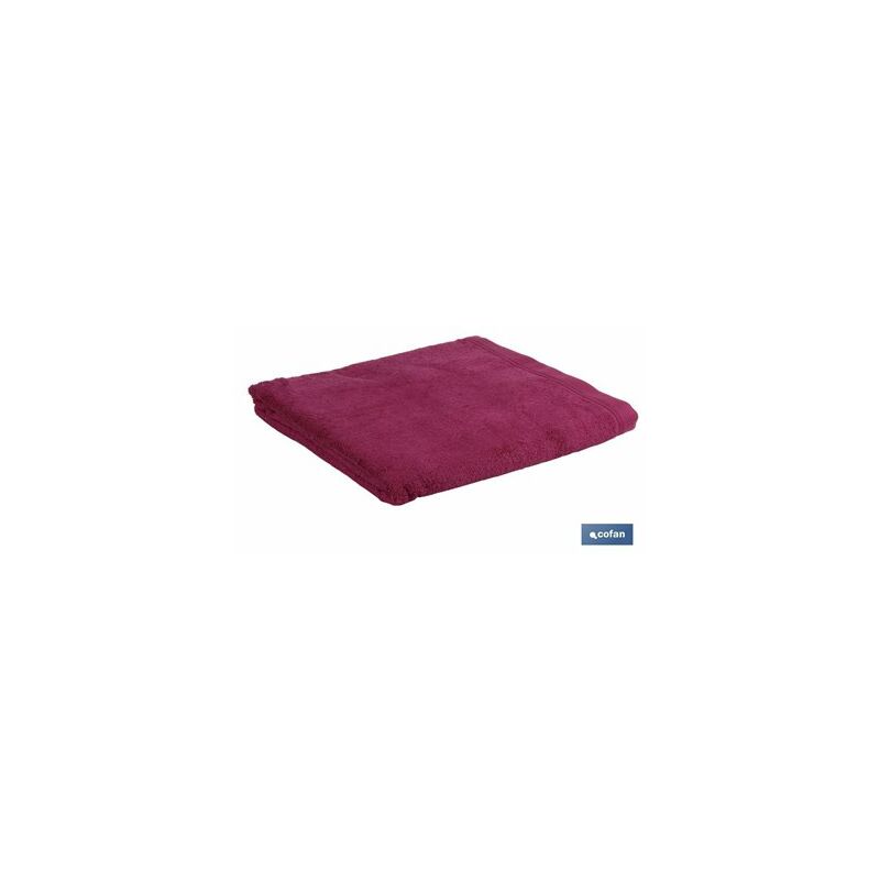 drap de douche modèle mar rojo couleur pourpre 100% coton grammage 580 g/m² dimensions 70 x 140 cm