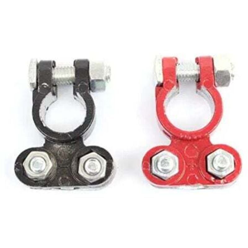 Image of Rouge Noir Voiture Batterie Clip Peint Câblage Piles Onduleur Connecteurs Bornier