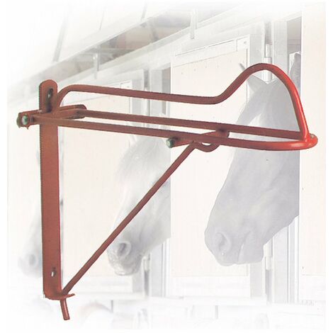 Rouge - Siège pliant métallique plastifié monté au mur pour selle western