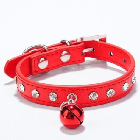 Rouge-XS -Traumdeutung collier pour chats, avec cloche, accessoires pour animaux de compagnie, pour petits chiens, animaux de compag